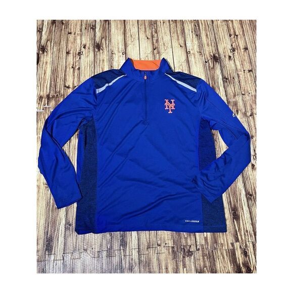 New York Mets Majestic Cool Base Shirt Long Sleeve - Picture 1 of 8